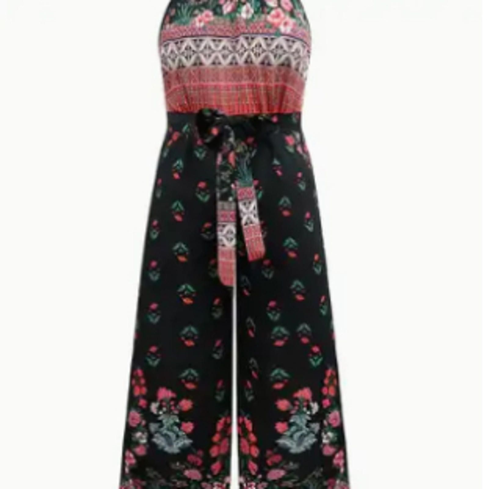 Designer Floral Maxi Jumpsuit with Boho Detail Size 30" / US 8 / IT 44 - 1 Thumbnail