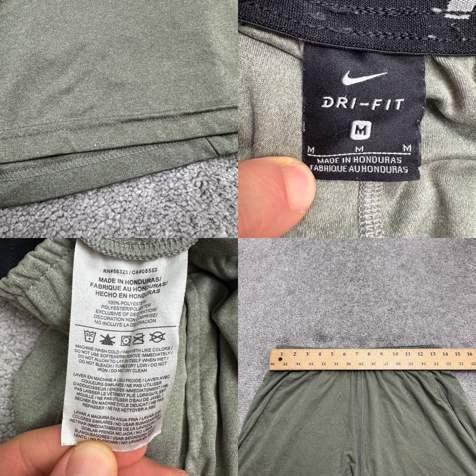 Nike Nike Dri-Fit Training Shorts Mens Medium Heather Green Elastic Waist Activewear Size US 31 - 8 Thumbnail