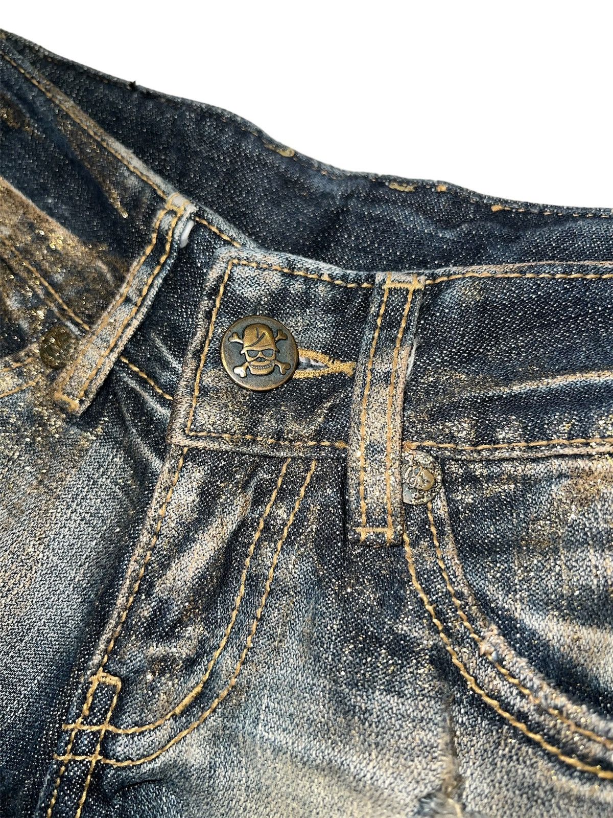 Japanese Brand D.i.a. Gyaru glitter denim shorts ☠️✨ Size 26" / US 2 / IT 38 - 9 Thumbnail