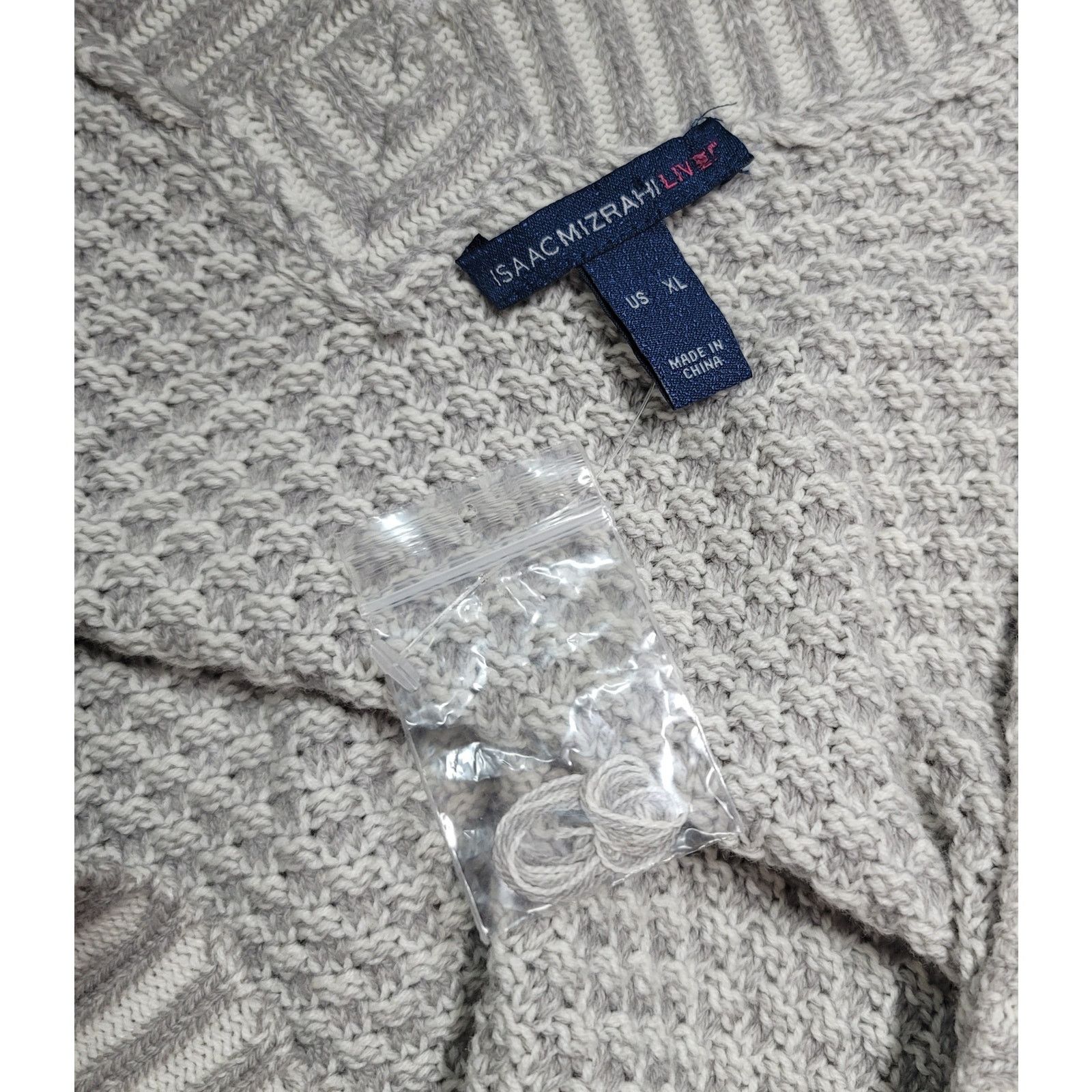 Other Isaac Mizrahi Live Gray True Denim Lace Up Poncho Sweater XL Size XL / US 12-14 / IT 48-50 - 5 Thumbnail