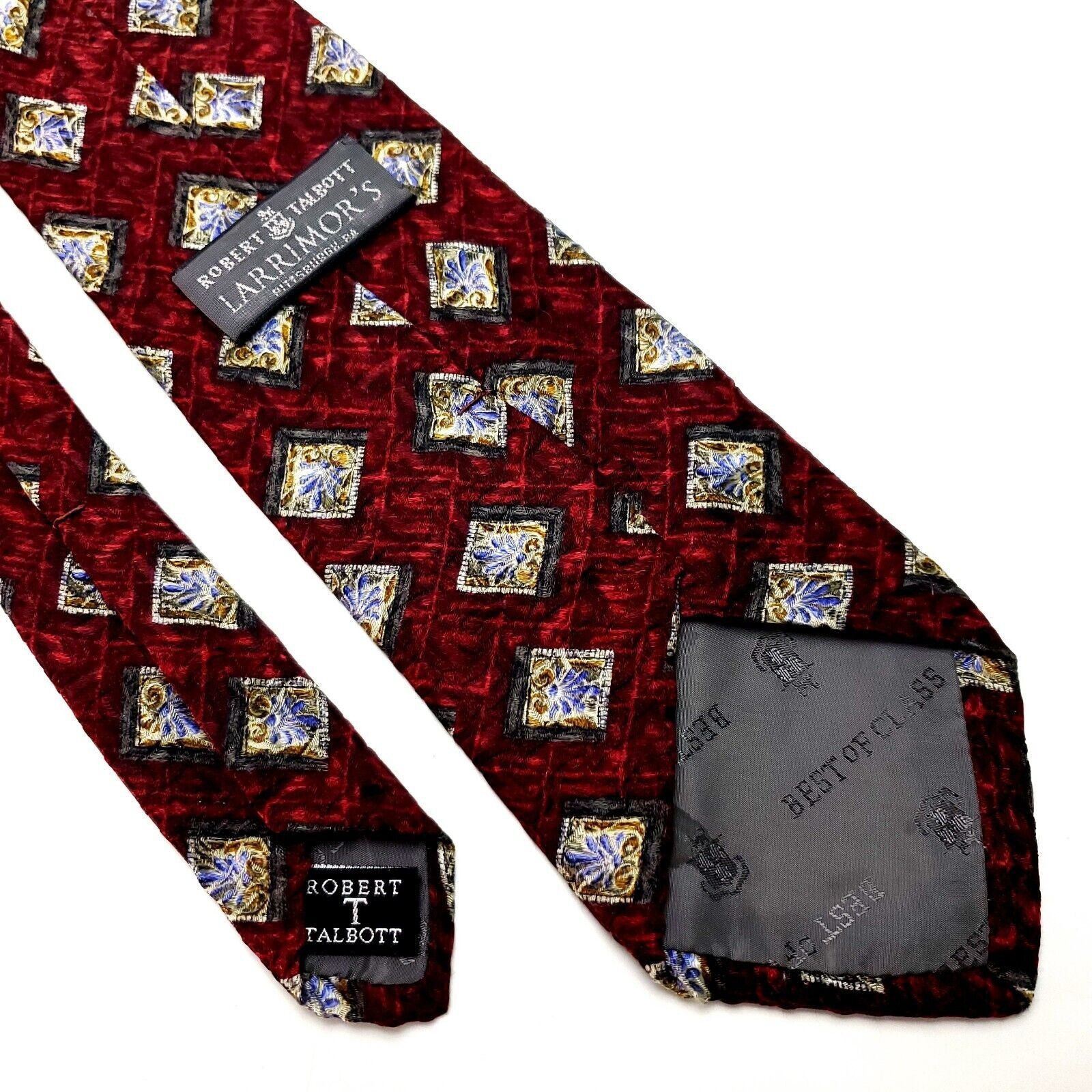 Robert Talbott Robert Talbott Larrimor's Silk Tie Print Red Geometric Hands Size ONE SIZE - 3 Thumbnail