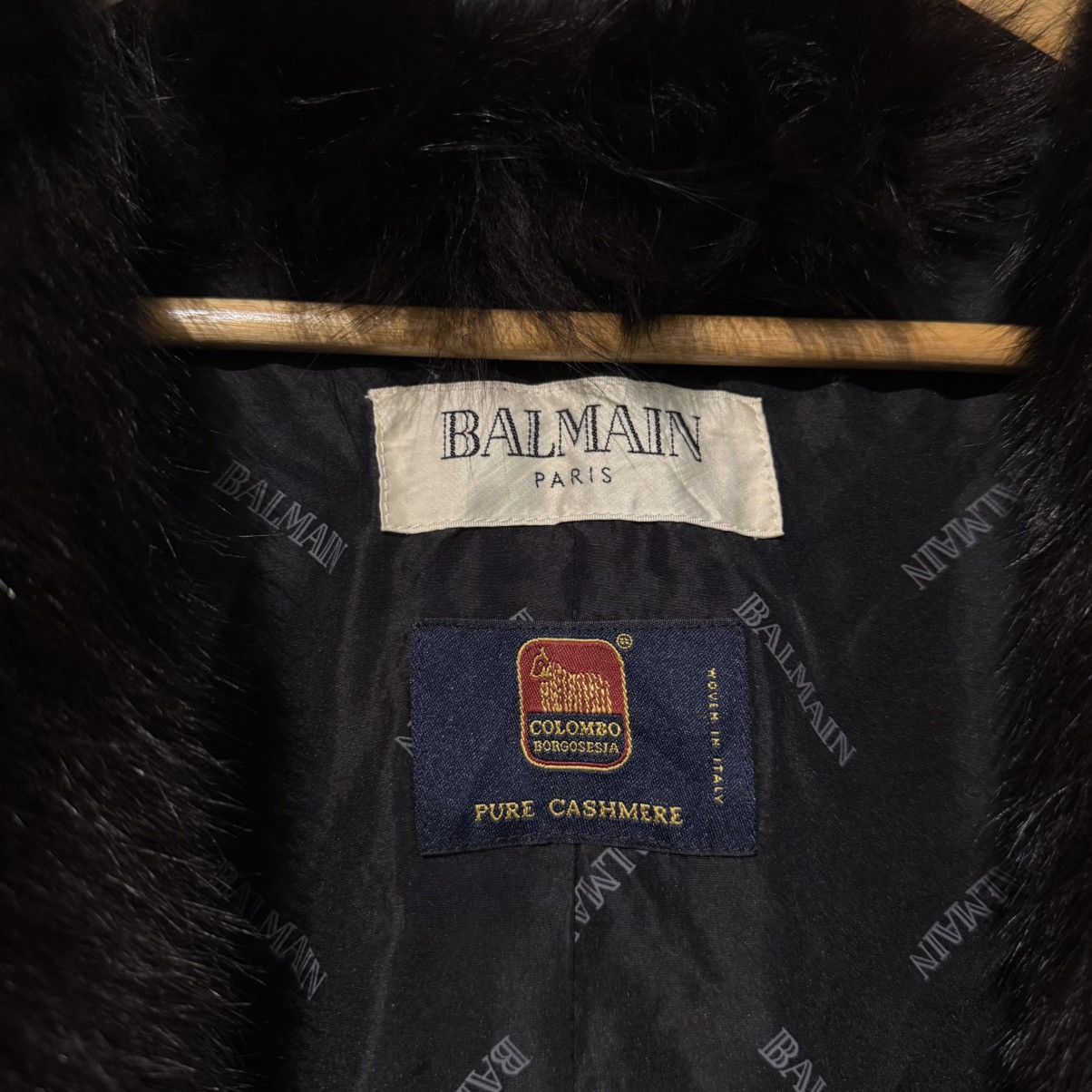 Balmain Vintage Balmain Cashmere Fur Poncho Size ONE SIZE - 5 Thumbnail