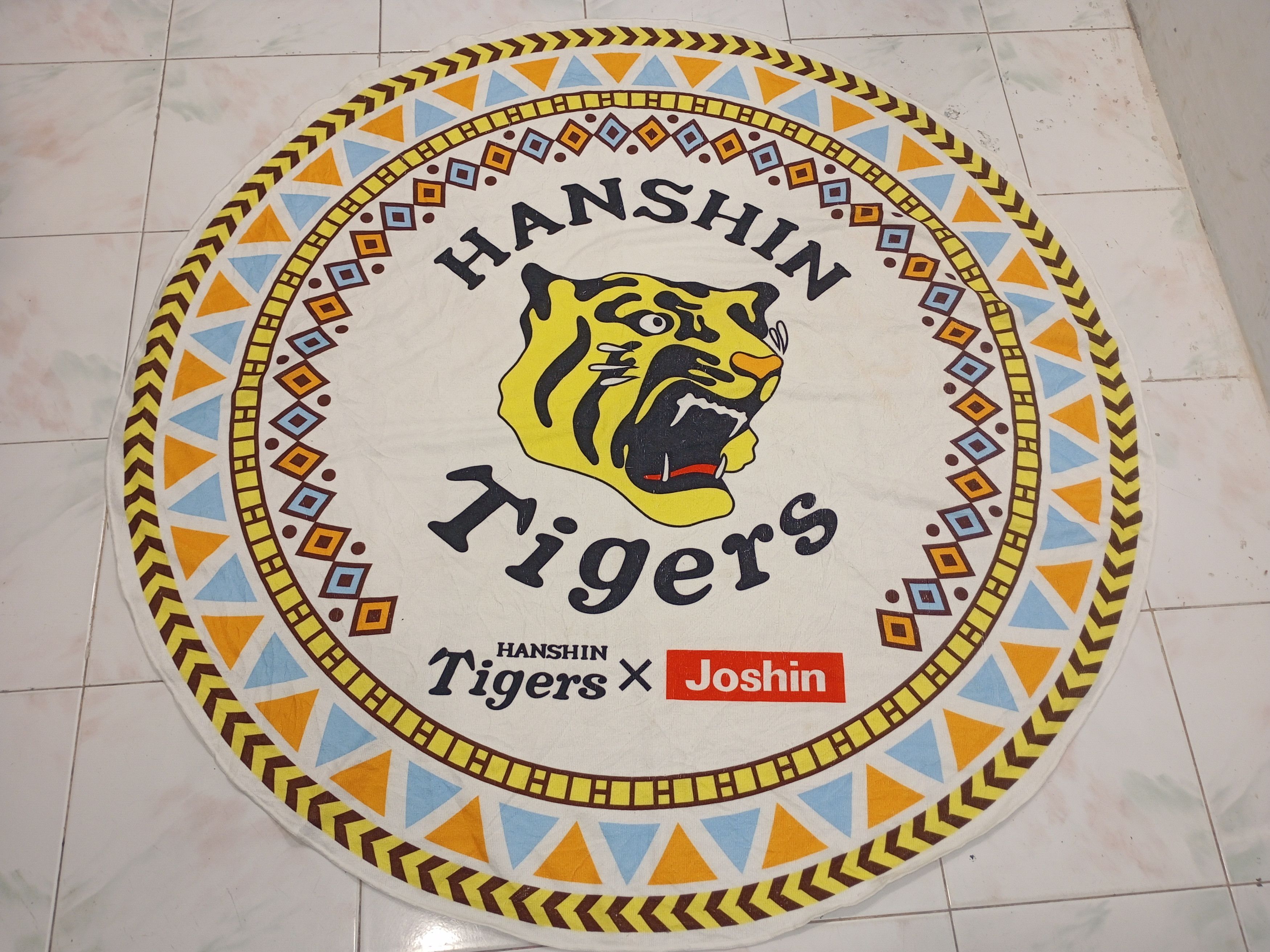 Japanese Brand Hanshin Tigers round tablecloth round beach towel home decor Size ONE SIZE - 1 Thumbnail