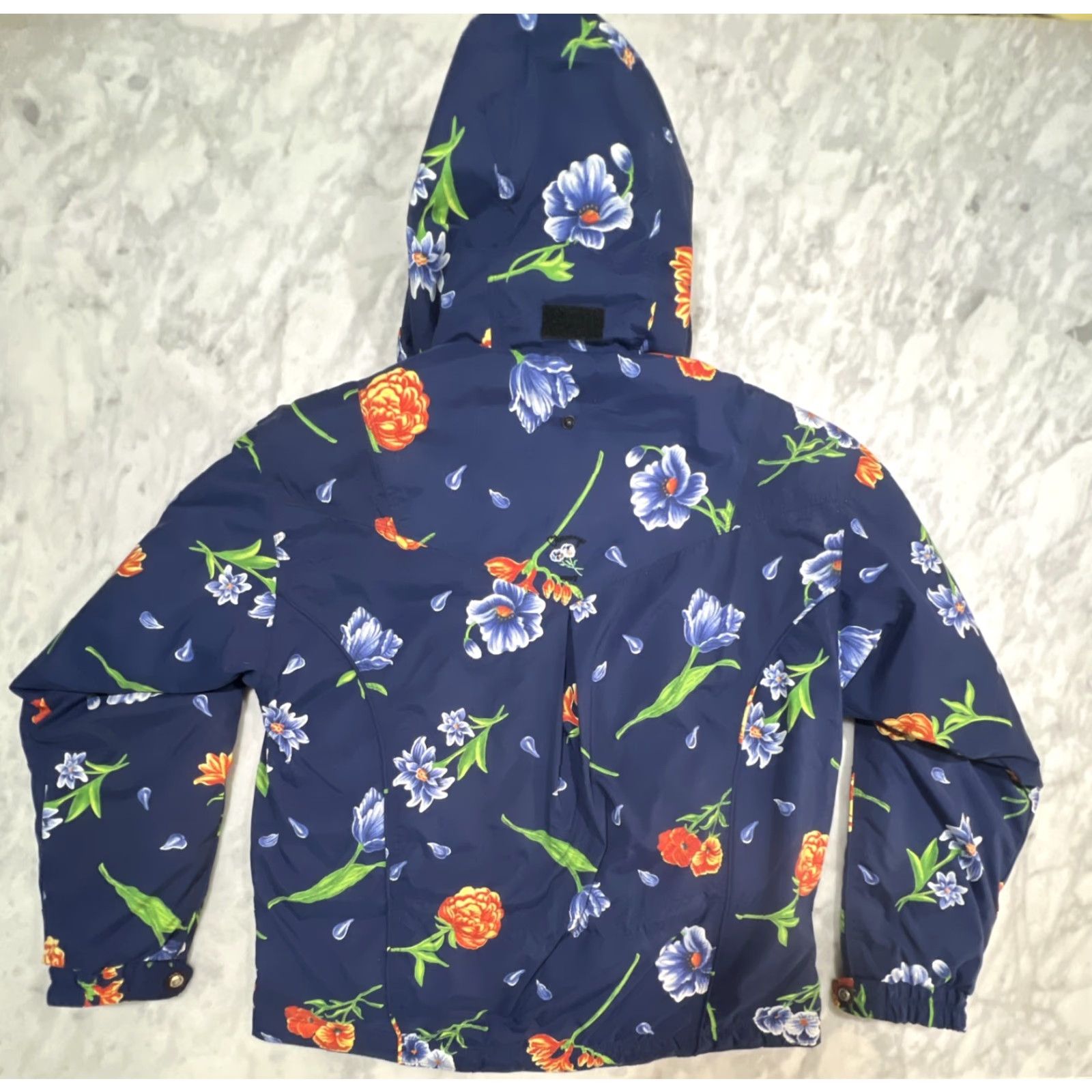 Obermeyer Obermeyer Floral Ski Jacket Womens 10 Style Iris Hood Padded Shoulders Pockets Size L / US 10 / IT 46 - 5 Thumbnail