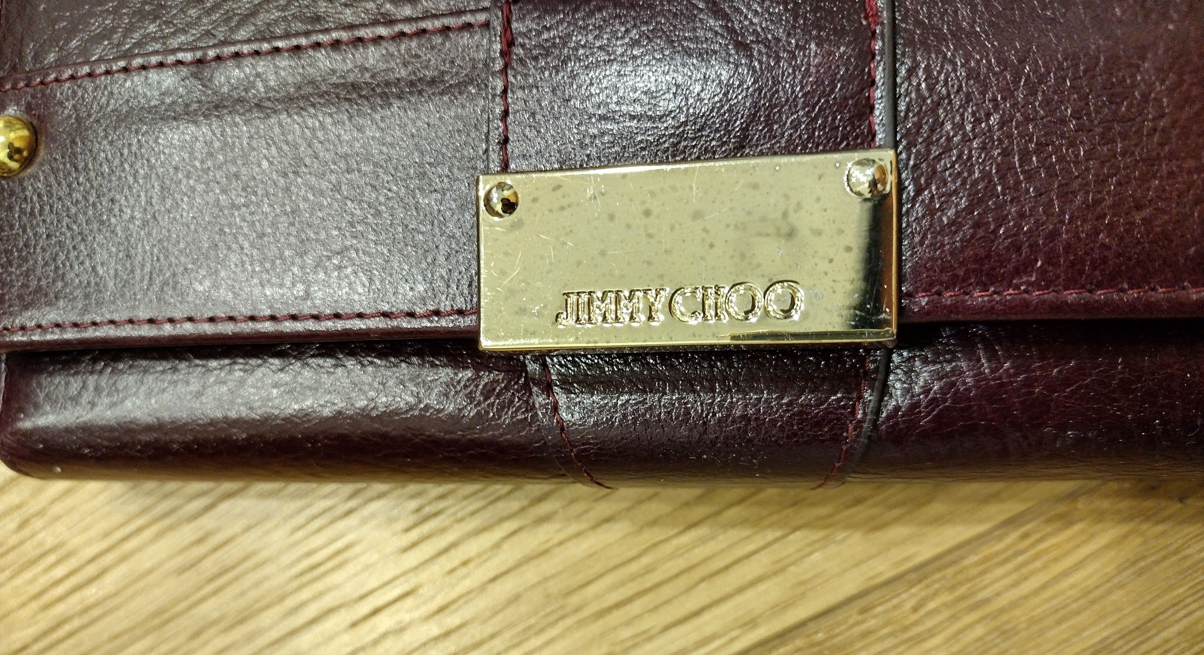 Jimmy Choo Genuine Jimmy Choo Burgundy Vintage Leather Long Wallet Size ONE SIZE - 6 Thumbnail