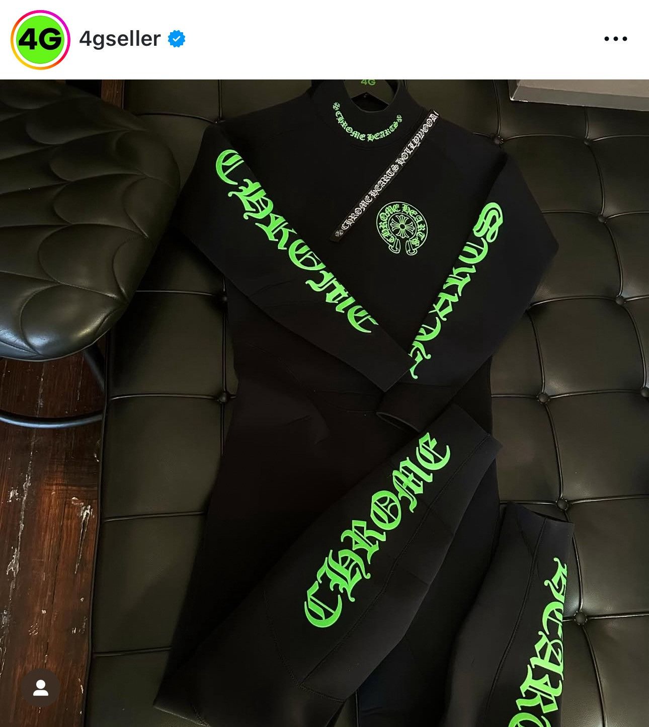 Chrome Hearts CHROME HEARTS 1-5 LINE GREEN WETSUIT ONE SIZE Size US 34 / EU 50 - 2 Thumbnail