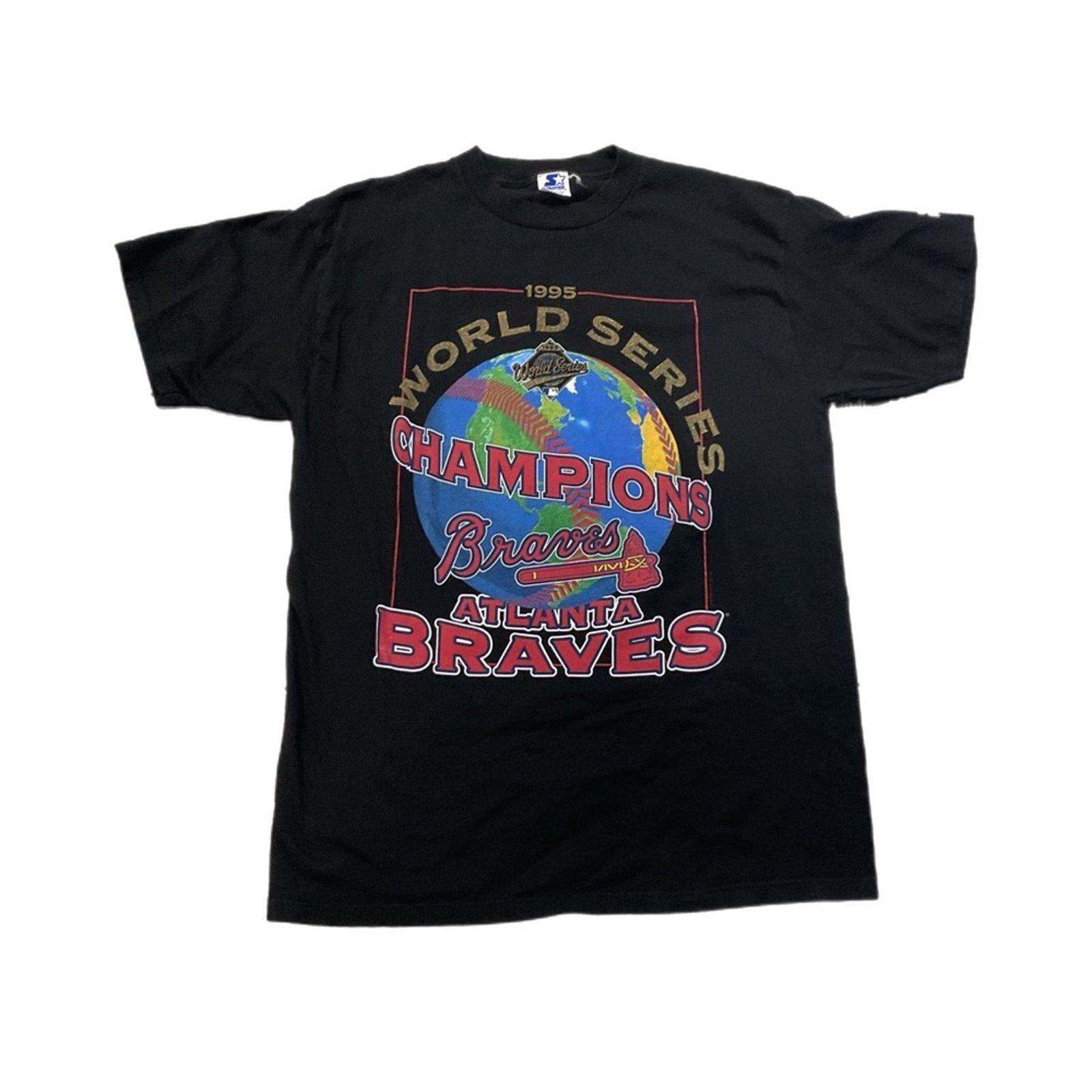 Starter Vintage 1995 Atlanta Braves World Champions Starter T-Shirt Size US L / EU 52-54 / 3 - 1 Thumbnail