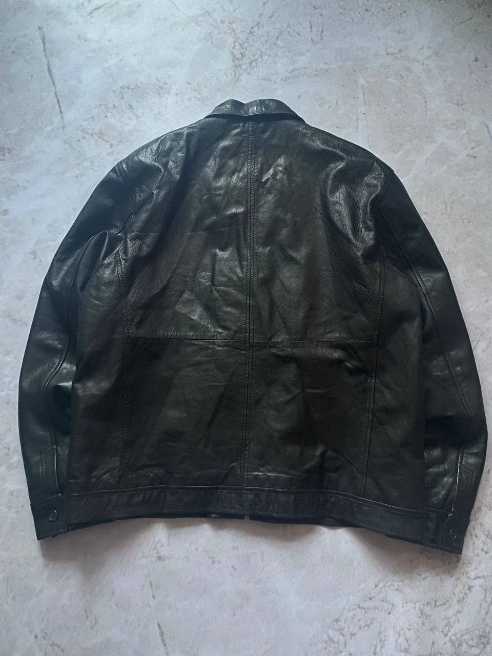 Genuine Leather Vintage Leather Bomber Jacket Moto Y2K Schott Style Size US XL / EU 56 / 4 - 2 Thumbnail