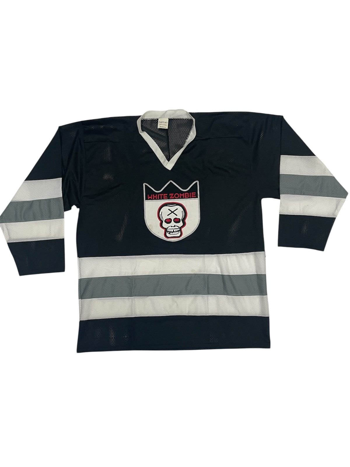 Band Tees Vintage 90’s White Zombie band Hockey Jersey Polygram Skull Size US XL / EU 56 / 4 - 1 Thumbnail