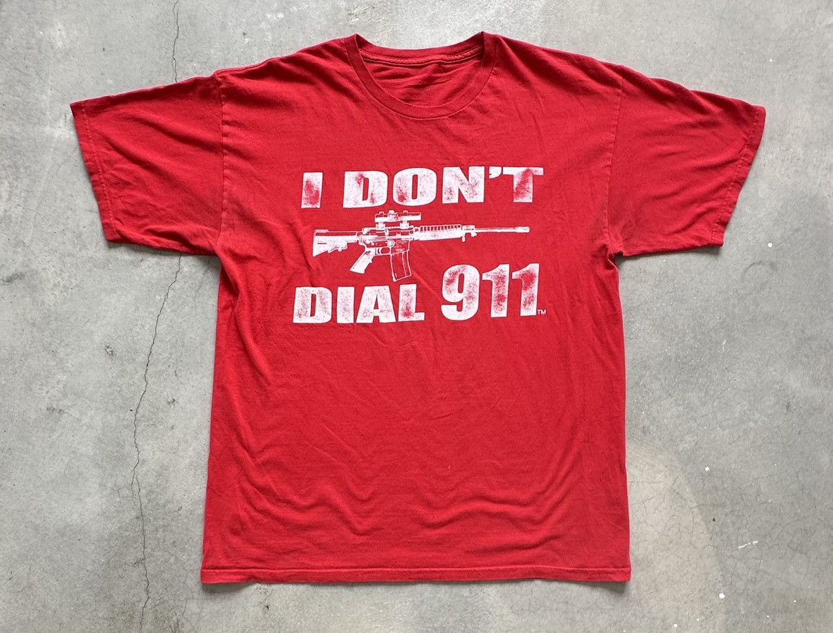 Vintage VINTAGS I DONT DIAL 999 GLOCK TEE Size US L / EU 52-54 / 3 - 1 Thumbnail