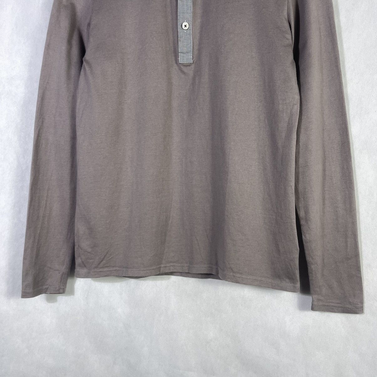 Katharine Hamnett London × Vintage Katherine Hamnett London Cut & Sewn Polo Long-sleeves Tshirt Size L / US 10 / IT 46 - 4 Thumbnail