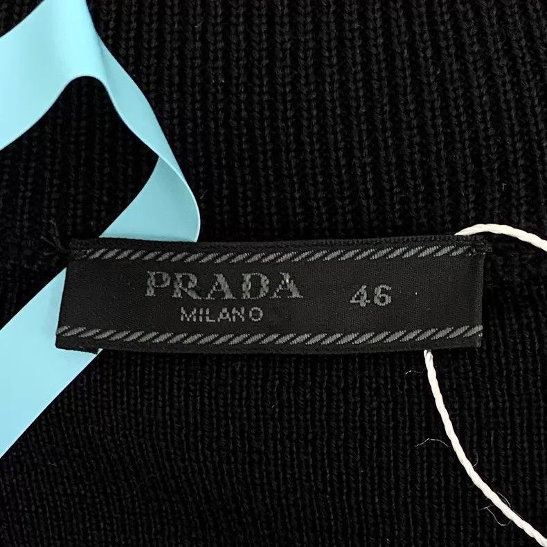 Prada Prada Black wool stand-up collar zipper long-sleeved jacke Size US S / EU 44-46 / 1 - 6 Thumbnail