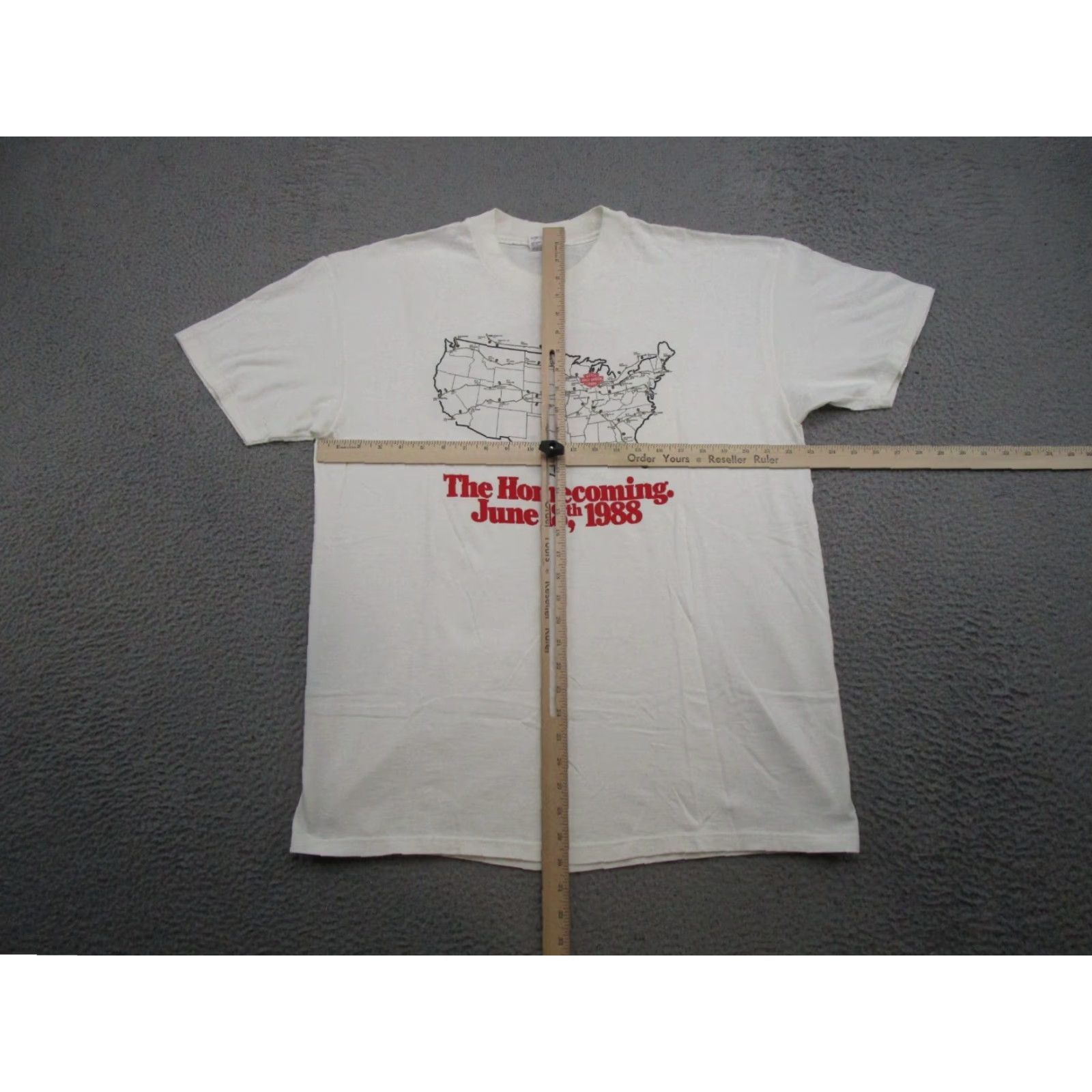 Harley Davidson VINTAGE Harley Davidson The Homecoming 80s 1988 XL T Shirt Size XL White Mens Size US XL / EU 56 / 4 - 6 Thumbnail