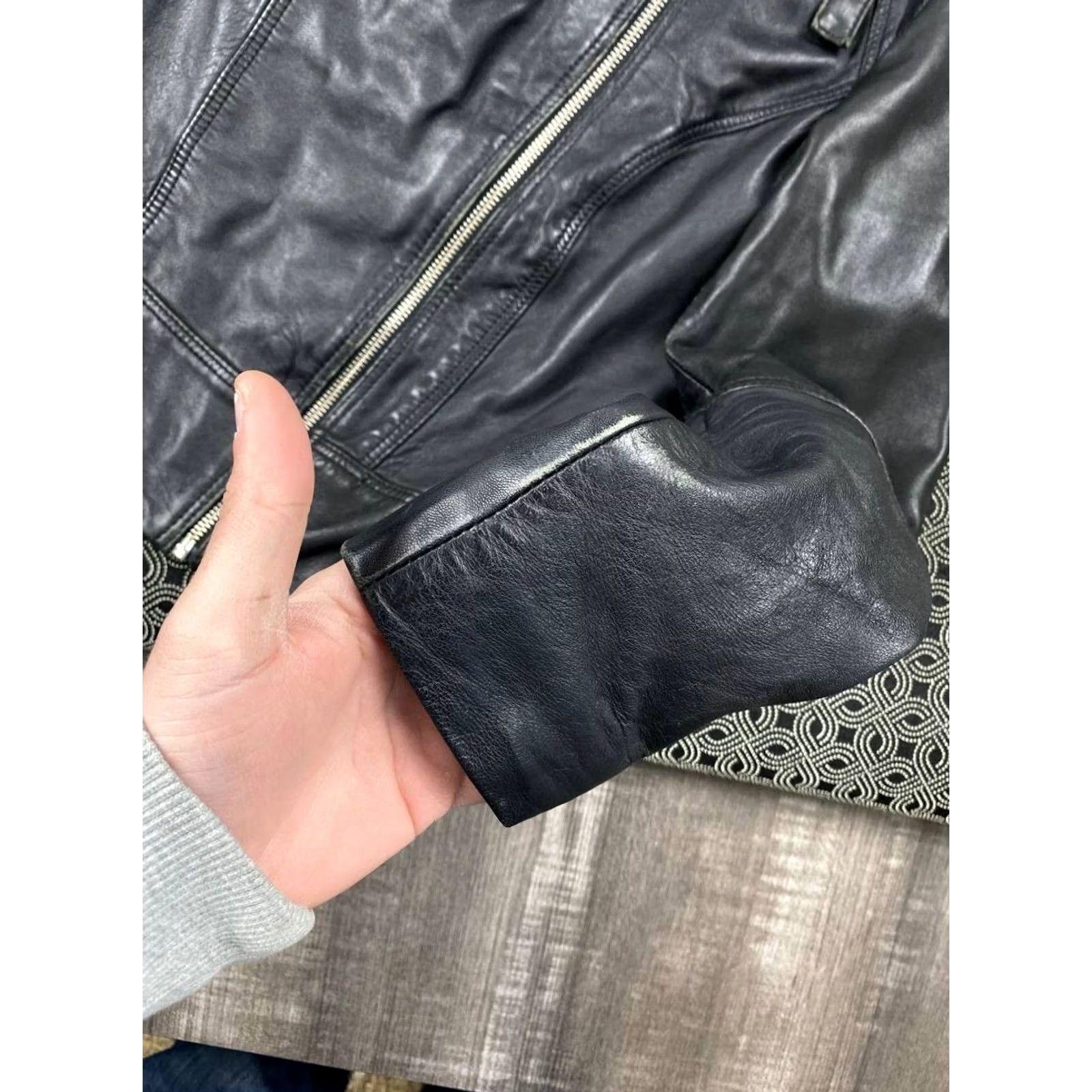 Allsaints VINTAGE AllSaints Belvedere Leather Jacket Women 36 Black Biker Shirt Style 6? Size XS / US 0-2 / IT 36-38 - 4 Thumbnail