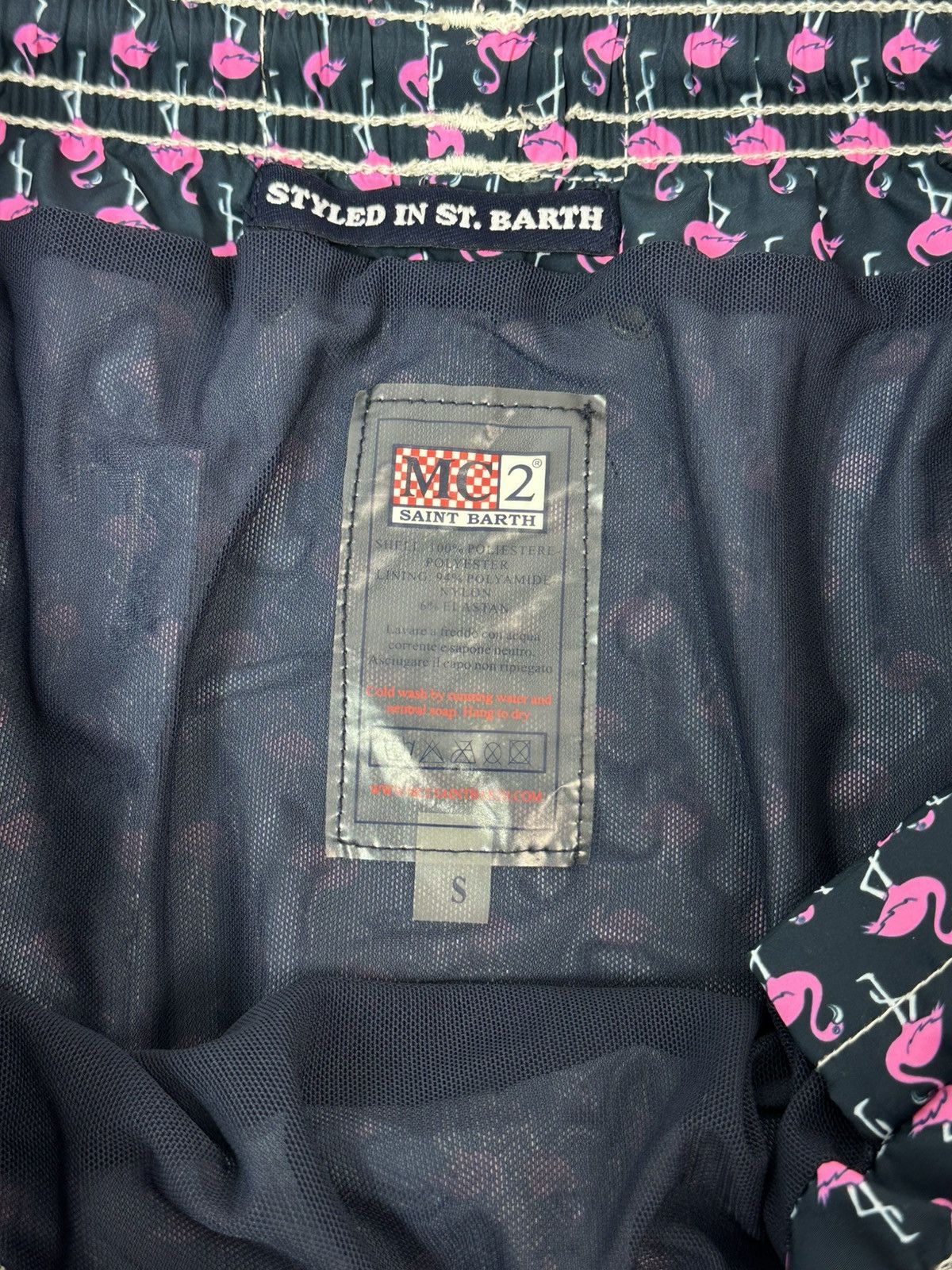 MC2 Saint Barth Mc2 Saint Barth Flamingo Printed Nylon Men’s Shorts Size US 30 / EU 46 - 7 Thumbnail