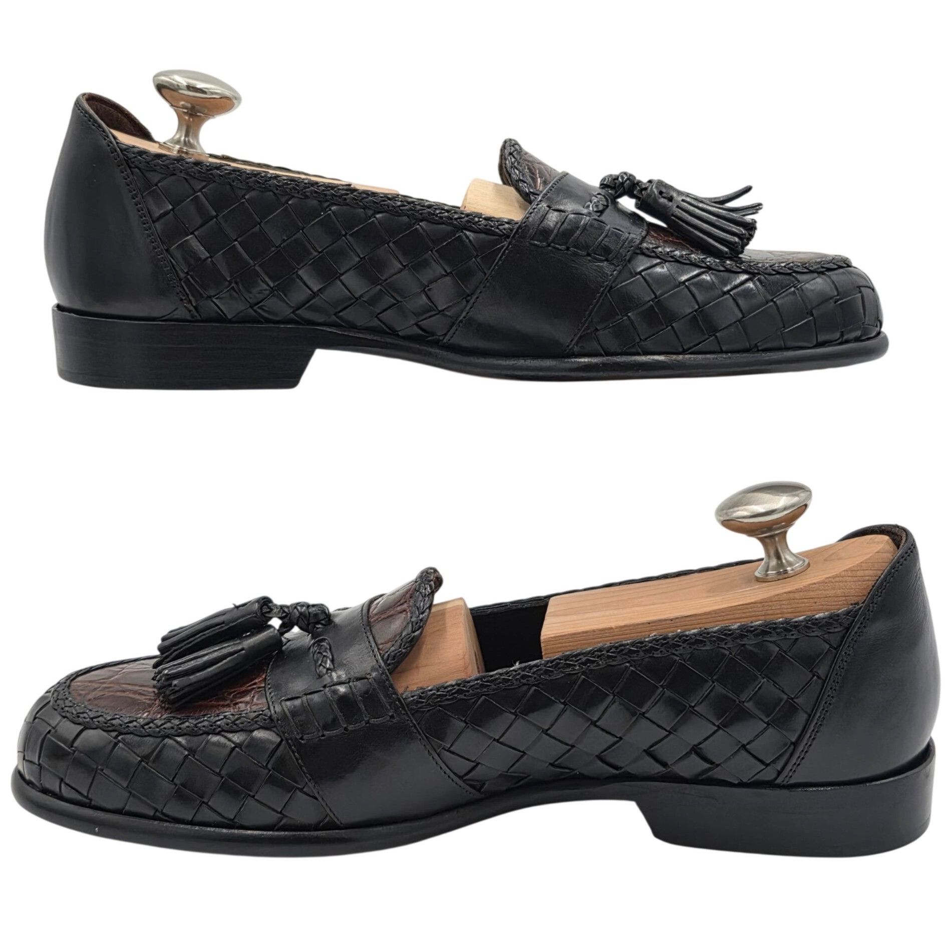 Bragano NEW Vintage Bragano Exotic Crocodile Leather Tassel Loafers Size US 8.5 / EU 41-42 - 7 Thumbnail
