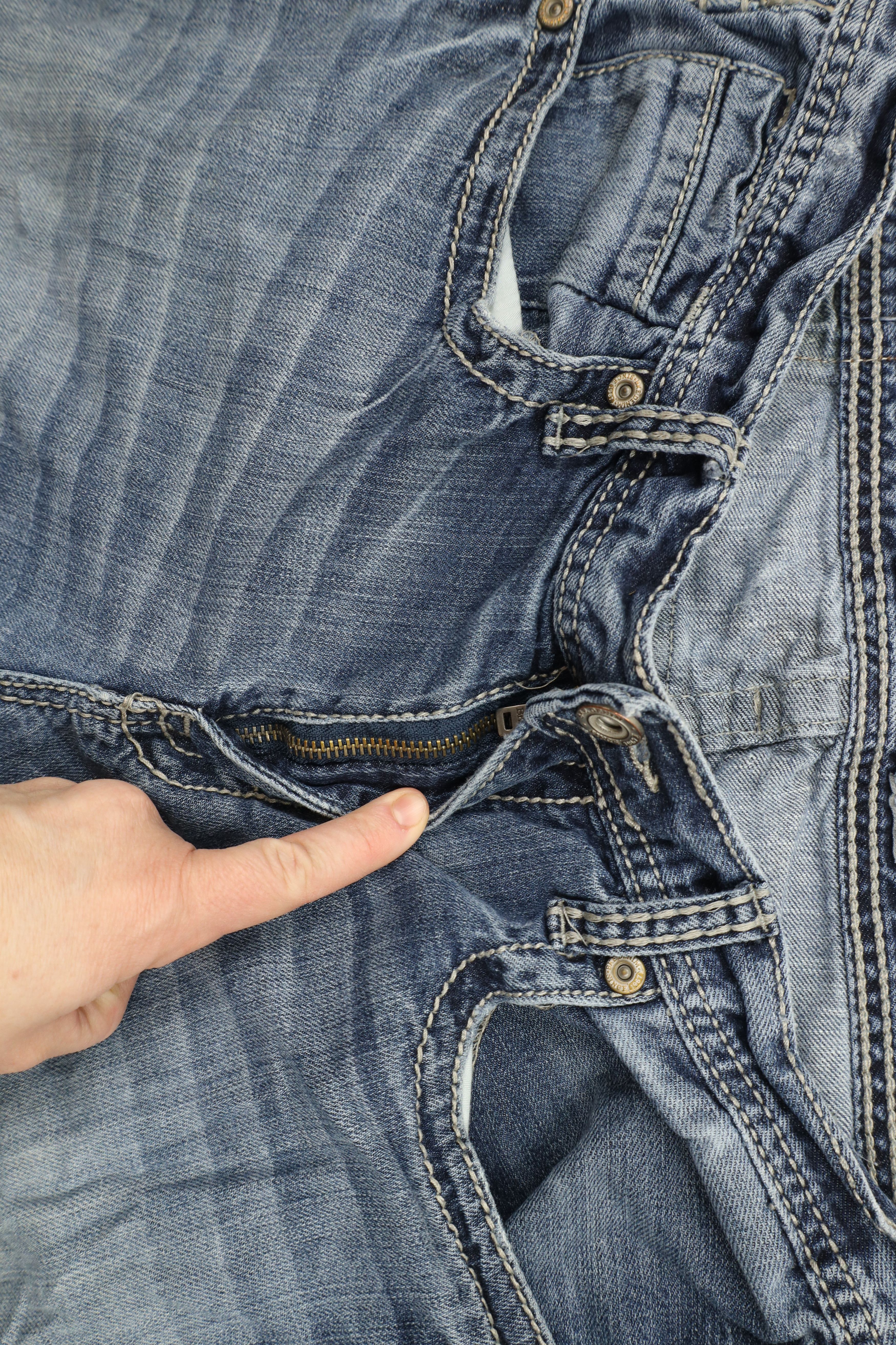 Vintage Buckle BKE Thick Stitch Stretch Jake Bootleg Denim Jeans Size US 33 - 9 Thumbnail
