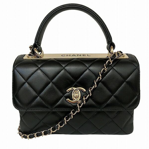 Chanel Chanel Chanel Top Handle Lambskin 2way Bag Leather Shoulder Bag A92236 Size ONE SIZE - 1 Thumbnail