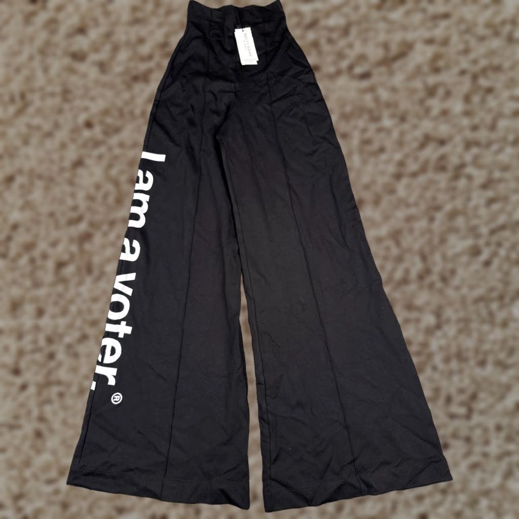 Vintage Ripley Rader Wide Leg Pants Womens Size 1 Black Ponte Business Casual 24"-26" Waist Size 25" / US 0 / IT 36 - 1 Thumbnail
