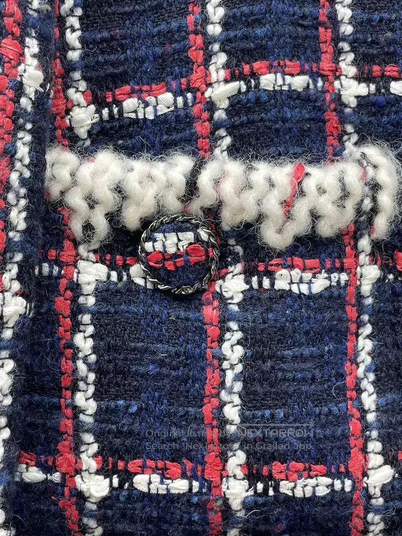 Chanel Chanel Snow series blue and red plaid jacket Size XXS / US 00 / IT 34 - 3 Thumbnail