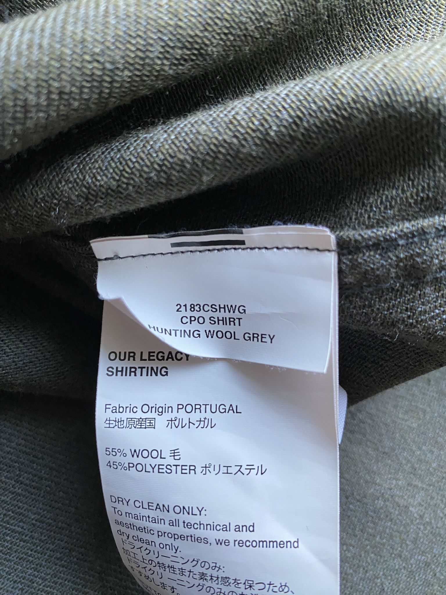 Our Legacy 50/L - Hunting Wool Grey - CPO Shirt Size US L / EU 52-54 / 3 - 8 Thumbnail