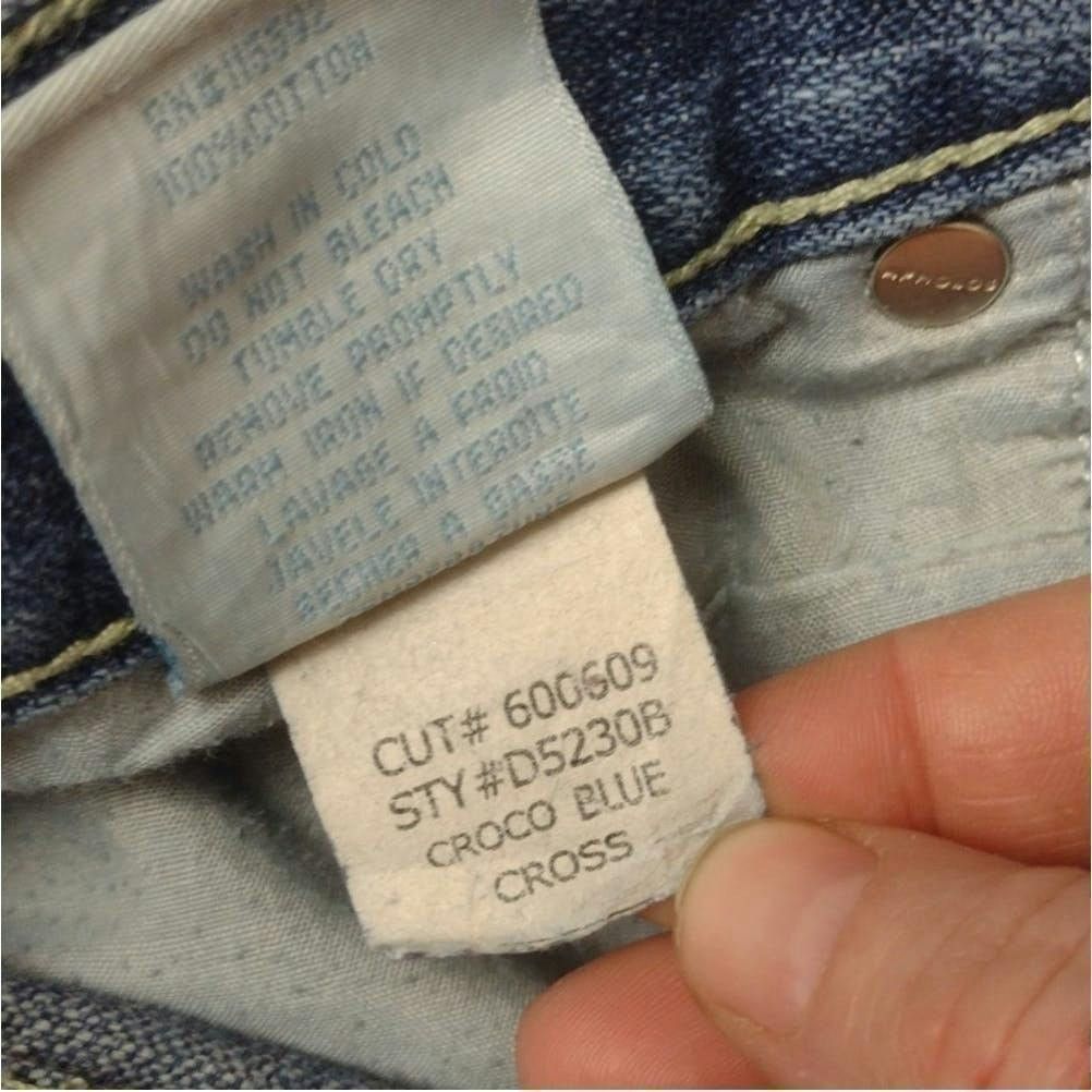 Robins Jeans ROBIN'S JEAN - croco blue cross jeans size 38 big & tall Size US 38 / EU 54 - 6 Thumbnail
