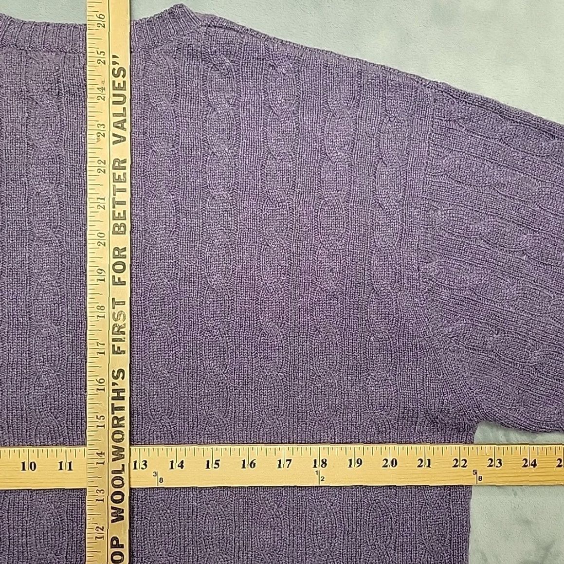 Joseph VINTAGE Joseph & Lyman Sweater Mens XL Purple Cable-Knit Wool Pullover 100% Cashmere Crew Neck Knit Casual Modern Classic Mens Size US XL / EU 56 / 4 - 7 Thumbnail