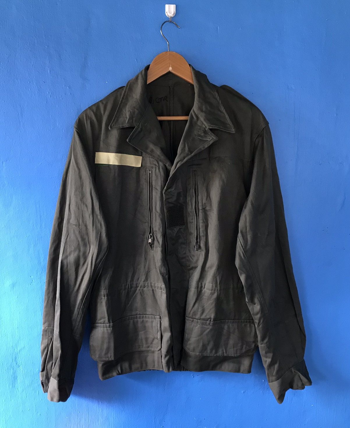 image of French Connection x Military Vintage 60S French Military Jacket in Green Olive, Men's (Size Medium)