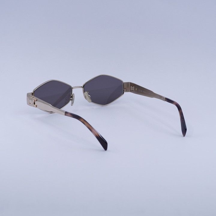 Celine Celine CL40254U 28A Sunglasses Gold Geometric Frame Size ONE SIZE - 5 Thumbnail