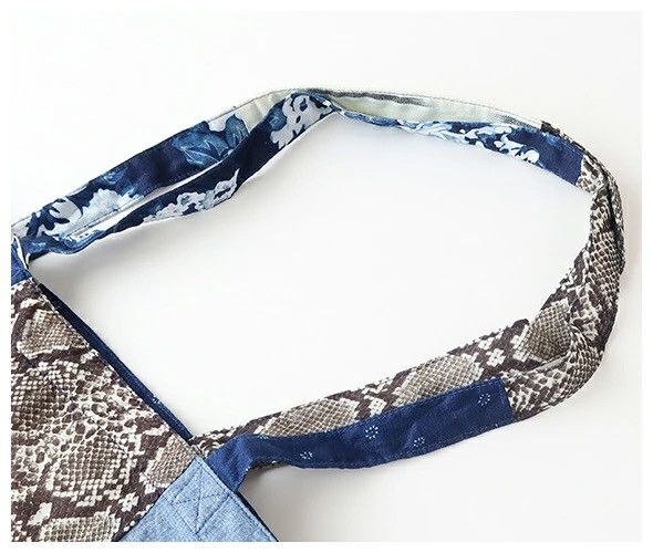 Kapital KAPITAL Patchwork Novel Tote Bag Indigo Size ONE SIZE - 3 Thumbnail