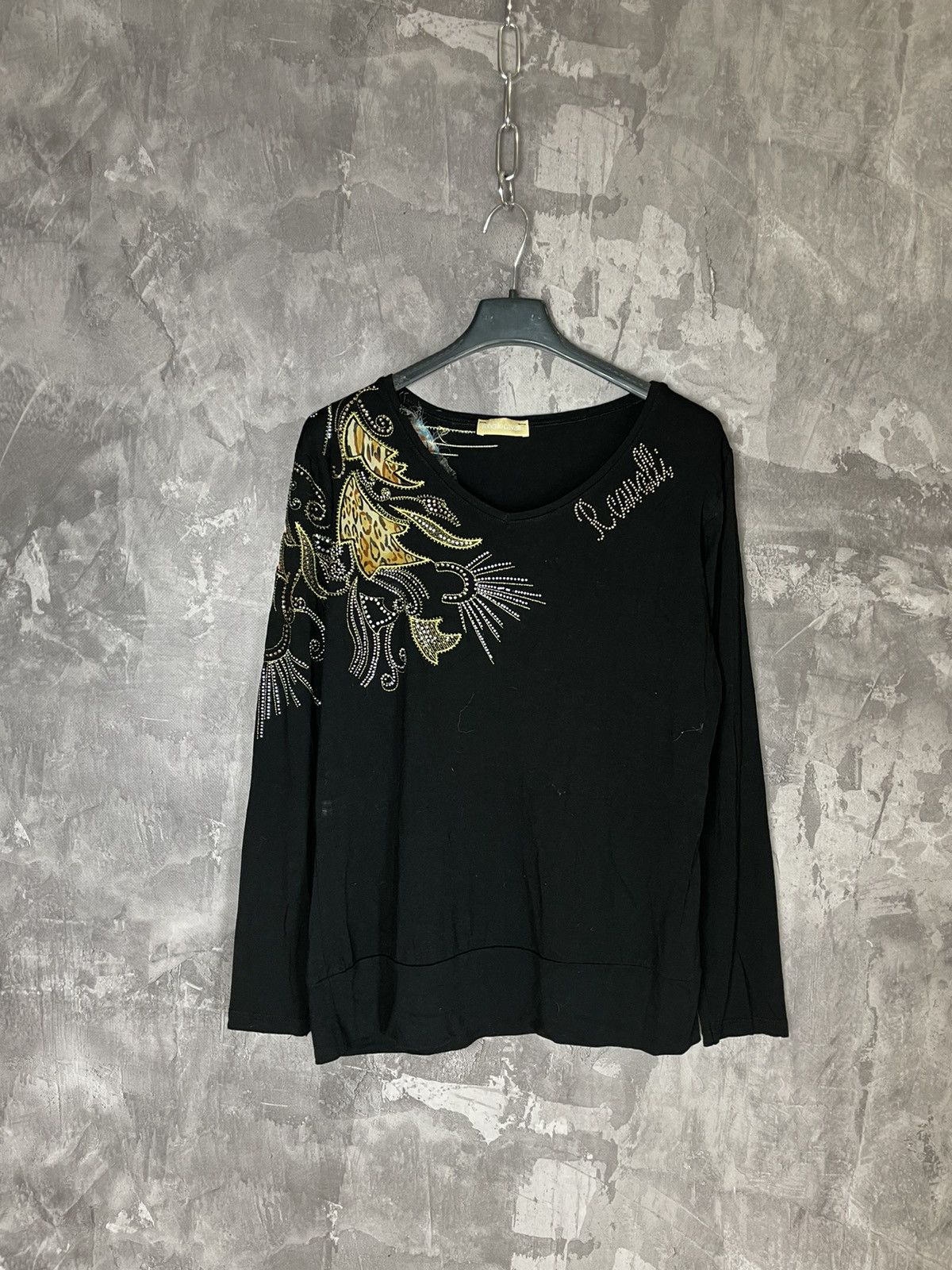 Just Cavalli × Roberto Cavalli × Vintage Roberto Cavalli Vintage Y2K Art Gallery Long Sleeve Size M / US 6-8 / IT 42-44 - 1 Thumbnail