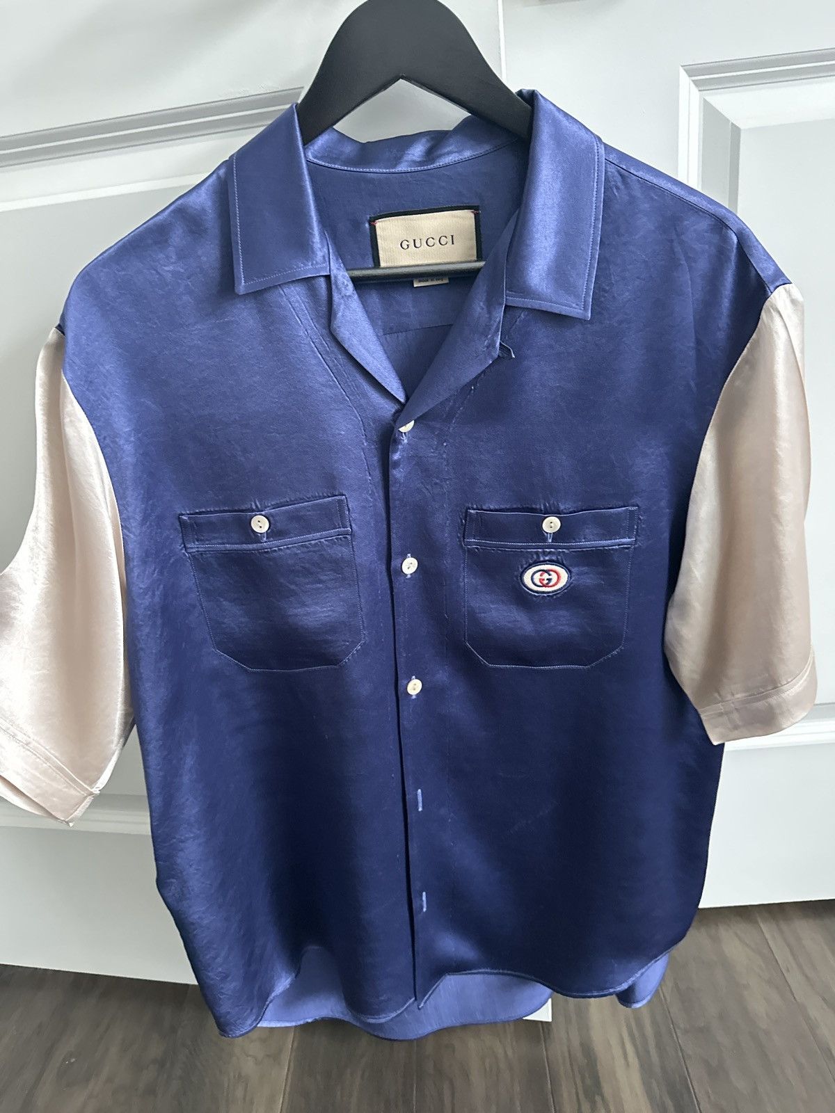 Gucci Interlocking Logo Two Tone Bowling Shirt
