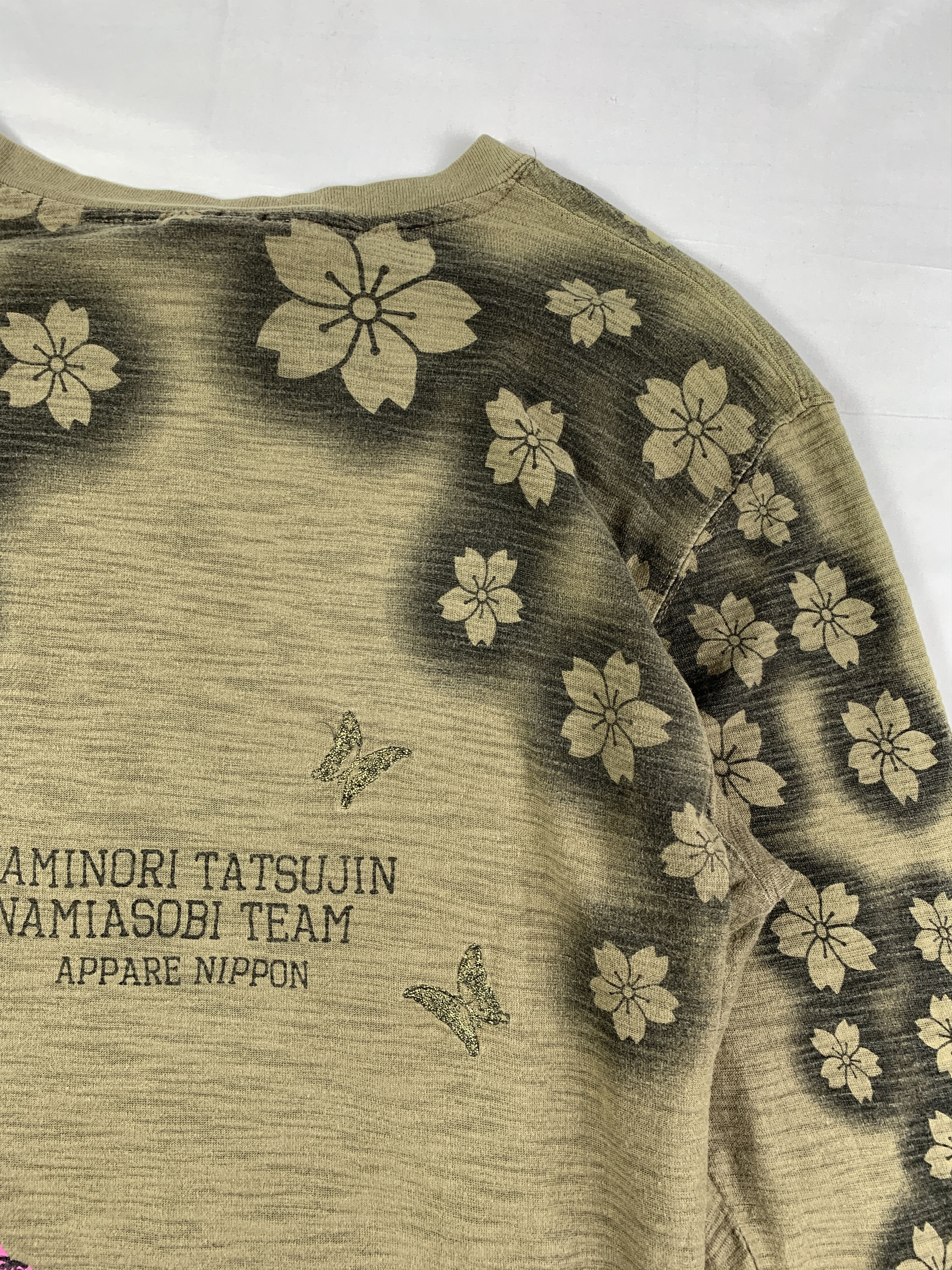 Japanese Brand Naminori Military Green Japan Tattoo Tee (L) Size US L / EU 52-54 / 3 - 3 Thumbnail