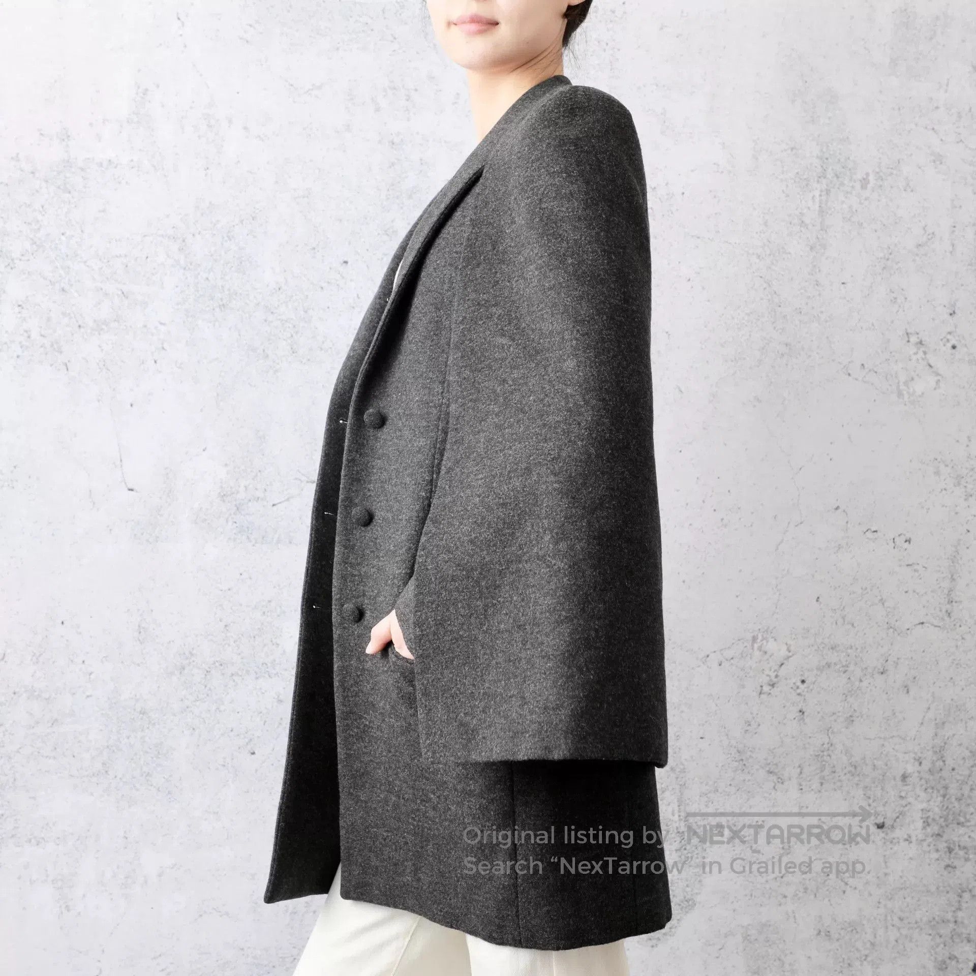 Givenchy Givenchy Dark Gray Cape Coat Size 36. Size XS / US 0-2 / IT 36-38 - 4 Thumbnail