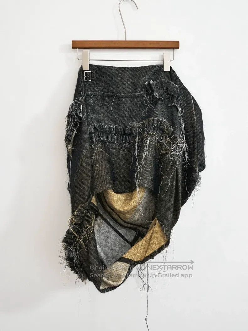 Comme des Garcons Comme Des Garcons size XS Asymmetric Gold Thread Skirt Size 23" - 5 Thumbnail
