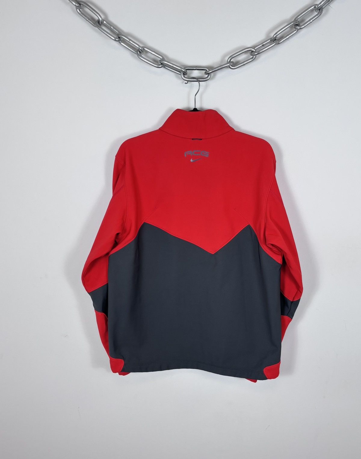 Nike ACG Nike ACG Men’s Soft Shell Jacket Fleece Lined Red/Grey Size US L / EU 52-54 / 3 - 2 Thumbnail