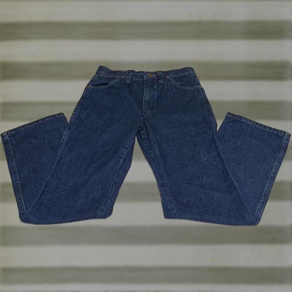 Wrangler Wrangler Cowboy Cut Slim Fit Jeans 936PWD Men 29x30 Blue Denim 5-Pocket Western Cowboy Theme Size US 29 - 1 Thumbnail