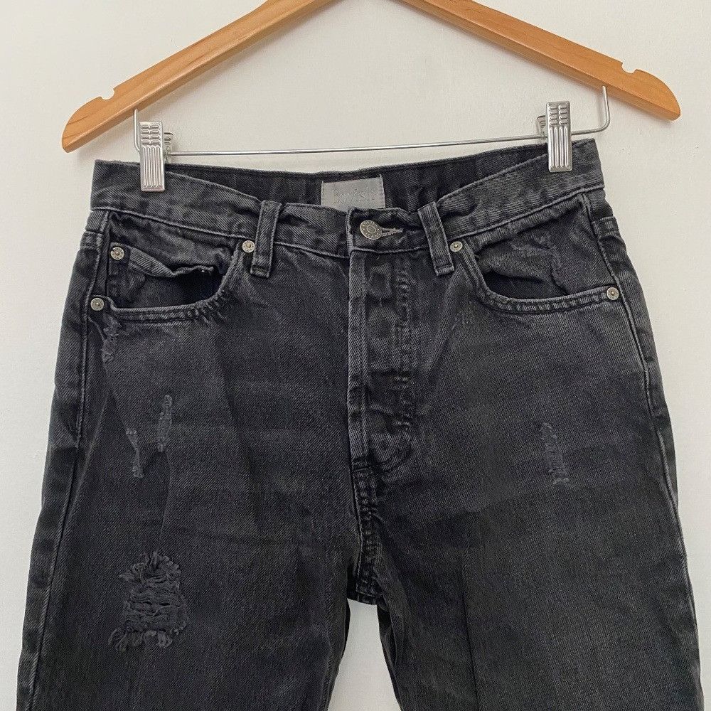Boyish Boyish The Tommy High Rise Straight Grunge Jean in Black 27 Size 27" / US 4 / IT 40 - 3 Thumbnail