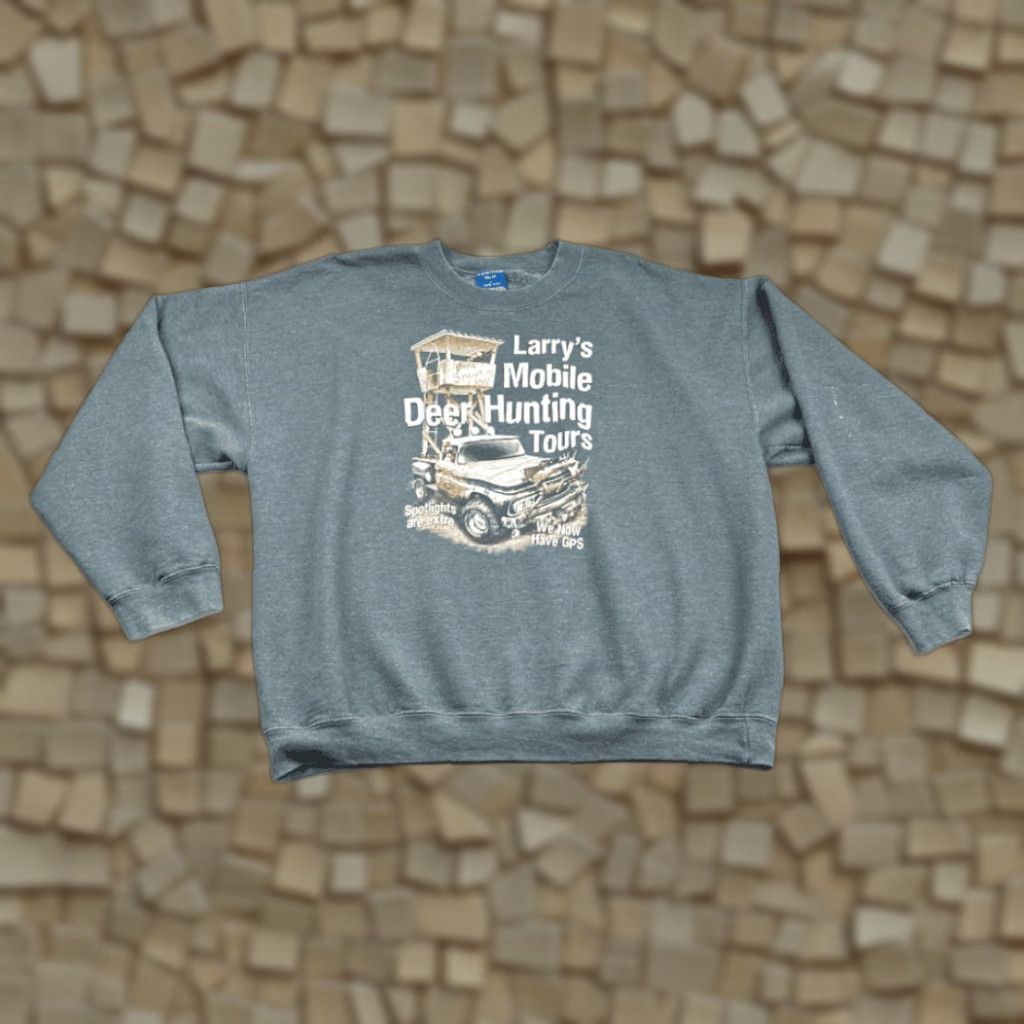 Vintage VINTAGE Puritan Sweater Adult LARGE Gray Deer Hunting 90s Outdoor Graphic Print Shirt Mens Size US L / EU 52-54 / 3 - 1 Thumbnail