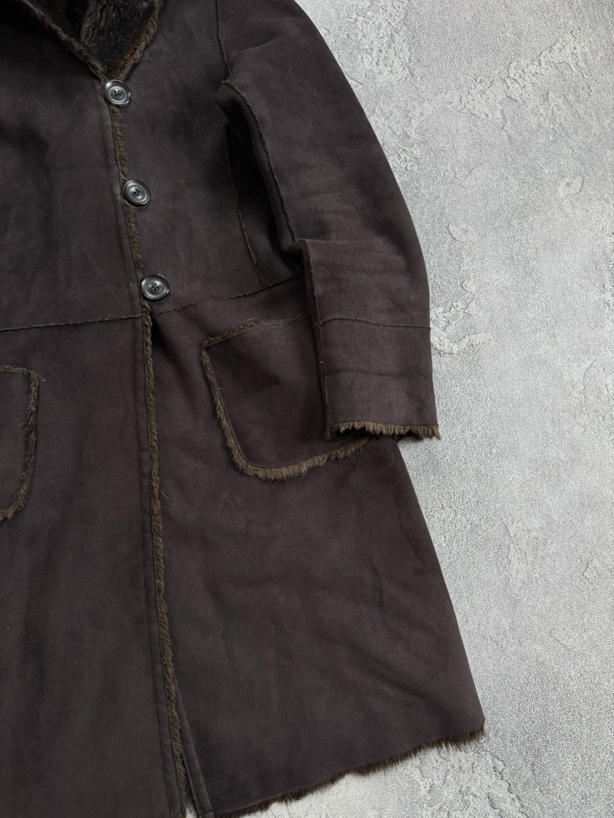 Armani Armani Jeans EU44/US8 brown Faux Fur coat hooded jacket 90s Size M / US 6-8 / IT 42-44 - 16 Thumbnail