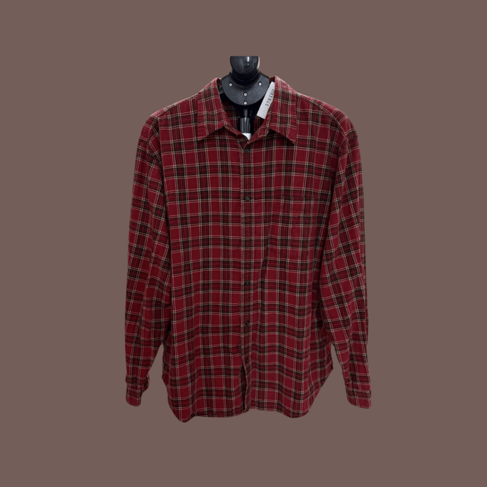 Gap VTG Plaid Shirt | Gap Red Cotton | 90s Workwear Vibe Size US L / EU 52-54 / 3 - 1 Thumbnail