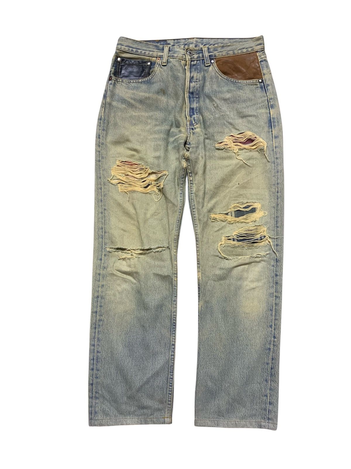 Levi's Vintage Clothing Vintage Levi’s 501 XX Mud Washed Distress Denim Grunge Size US 30 / EU 46 - 1 Thumbnail