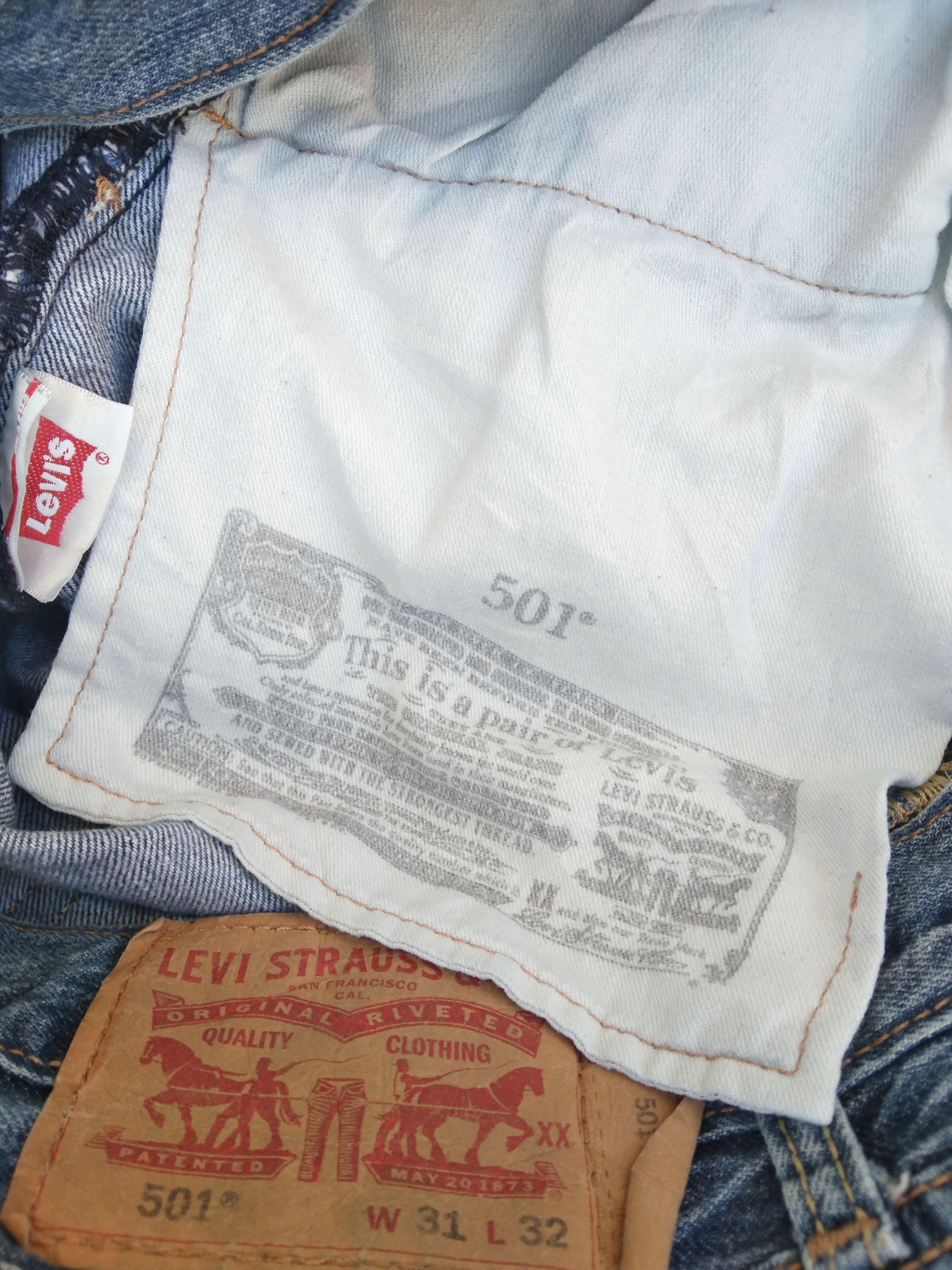 Levi's Vintage Levi's 501 Distressed Jeans 31x32 Size US 31 - 9 Thumbnail