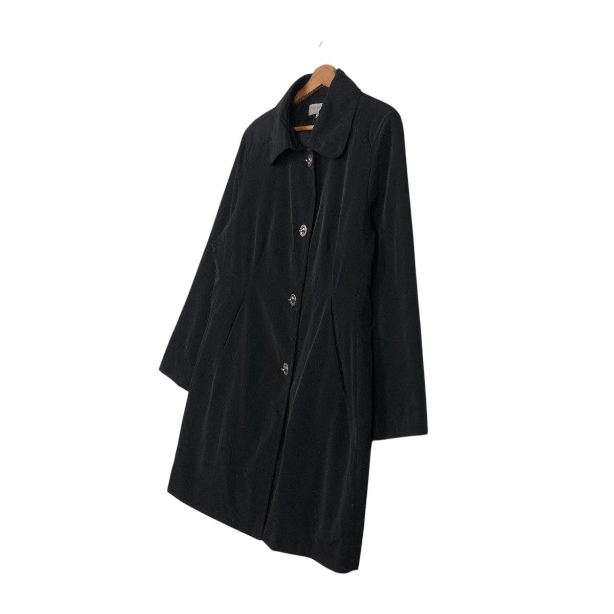 Vintage 📌Rich Black Vintage Long Jacket Anne Klein Coat Size US XL / EU 56 / 4 - 3 Thumbnail