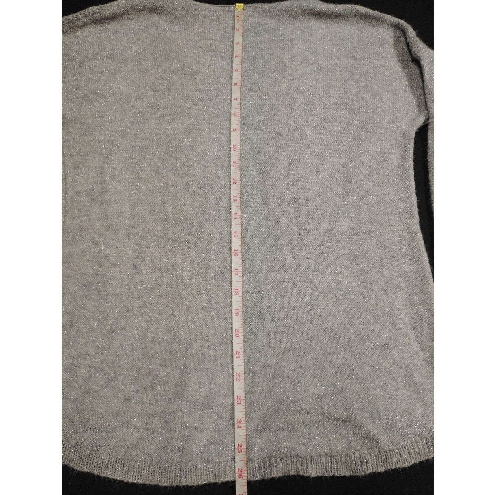 Gap GAP Light Gray Sparkle V-Neck Sweater Size M / US 6-8 / IT 42-44 - 4 Thumbnail
