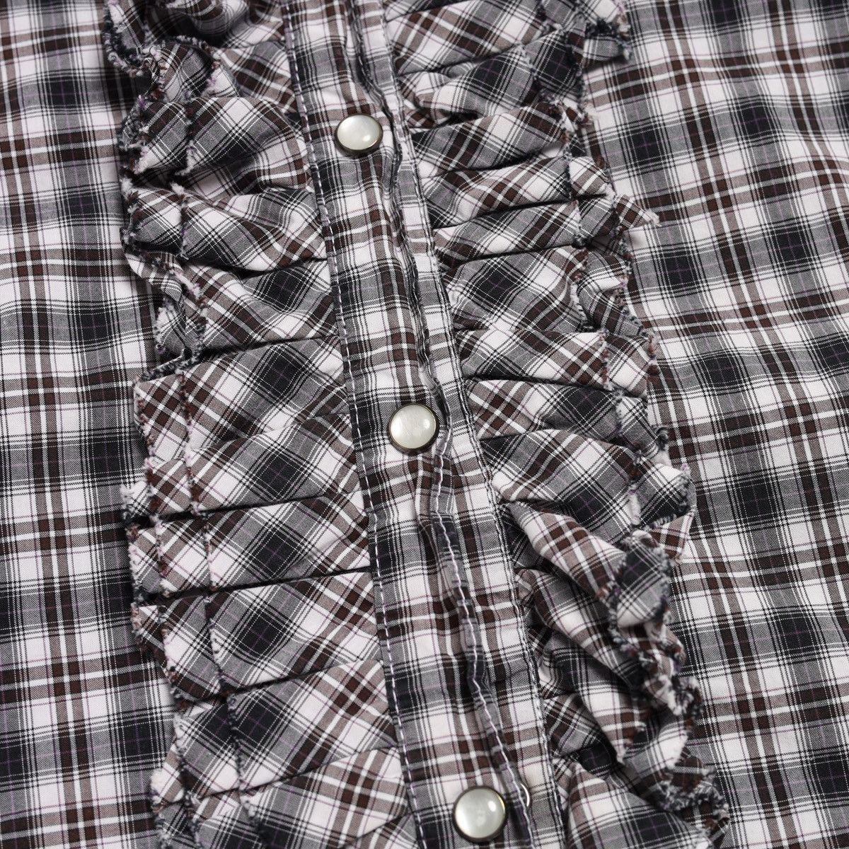 Alexander McQueen Alexander McQueen MCQ Plaid Check Shirt Grey Cotton Size M / US 6-8 / IT 42-44 - 5 Thumbnail