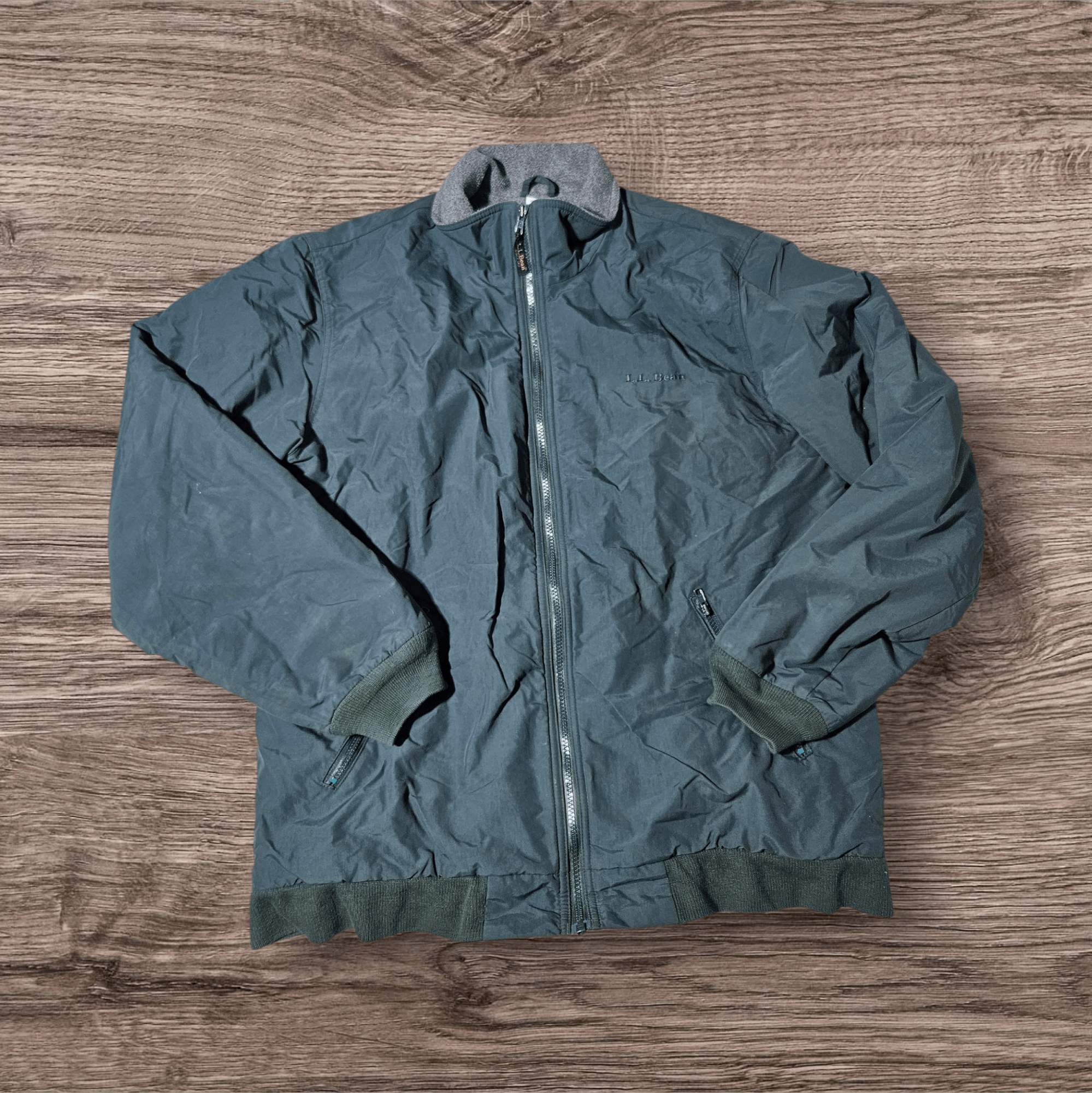 L.L. Bean Vtg LL Bean Warm Up Bomber Jacket Fleece Lined Mens Tall LRG Size US L / EU 52-54 / 3 - 1 Thumbnail