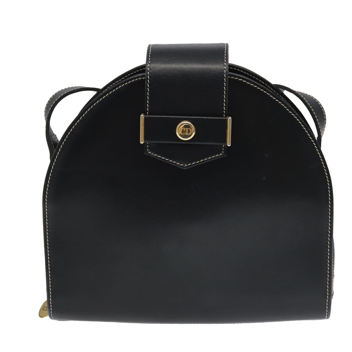 Dior Cd Black Leather Shoulder Bag (Pre-Owned) Size ONE SIZE - 1 Thumbnail