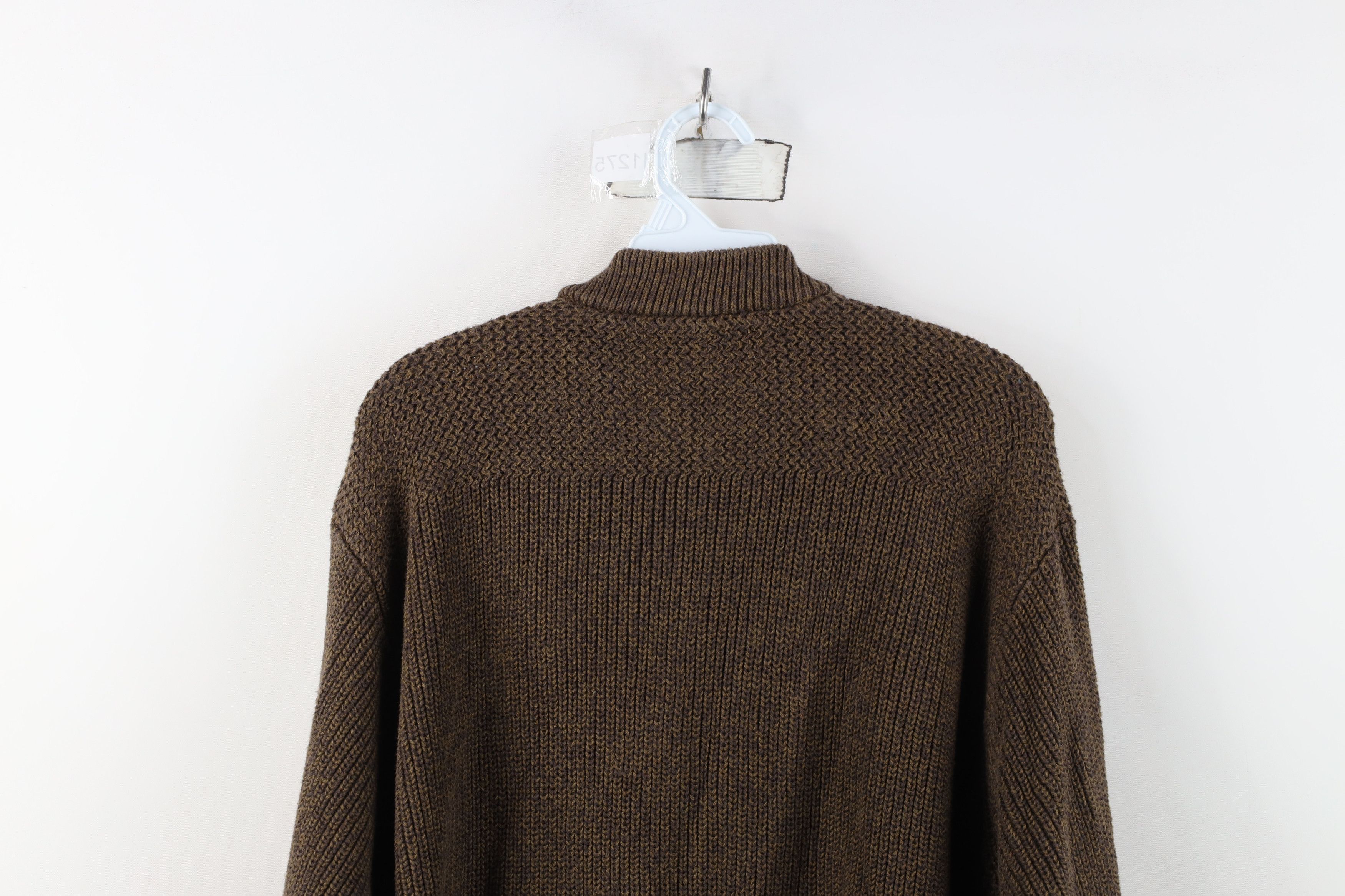 Cabelas Vintage Cabelas Cotton Ribbed Knit Henley Sweater Brown Size US XL / EU 56 / 4 - 11 Thumbnail
