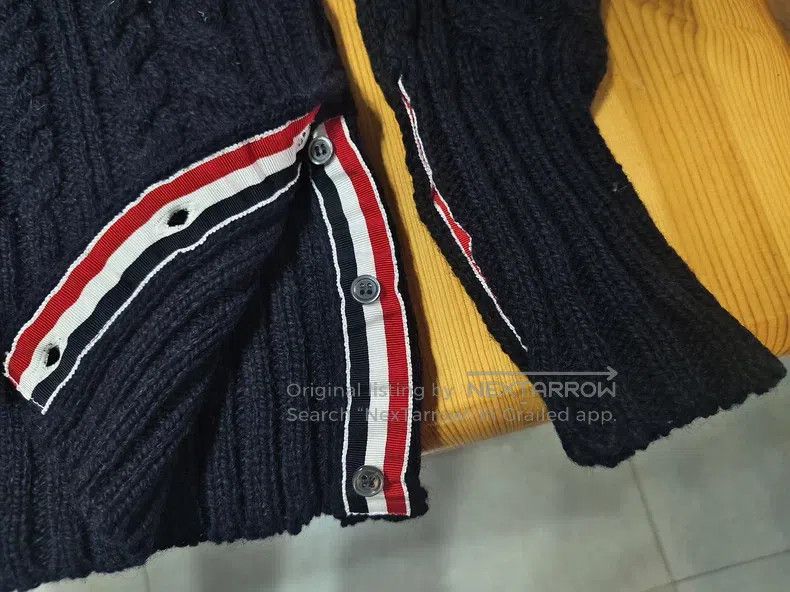 Thom Browne Thom Browne Coarse Knit Round Neck Mohair Sweater, Dark Bl Size US M / EU 48-50 / 2 - 3 Thumbnail